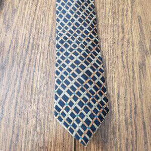 Cocktail Collection Beer As Seen Under The Microscope Gold and Blue Silk Tie